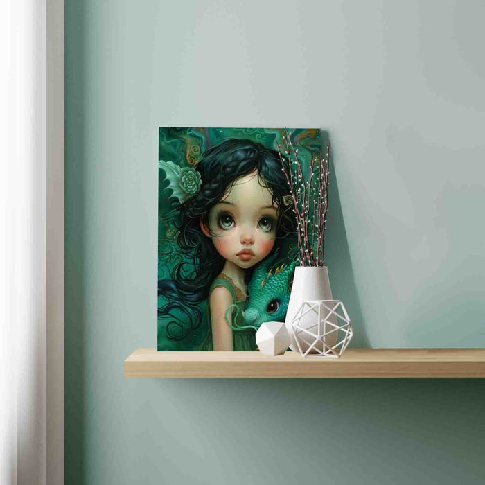 Emerald Eyes and Little Dragon Paint by Numbers