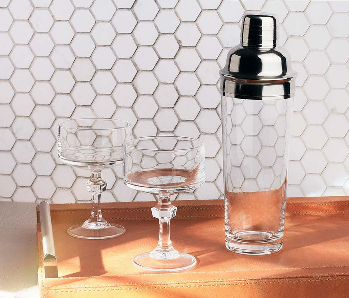 Vintage Mid-Century cocktail shaker and glasses Bar Set - lollygag