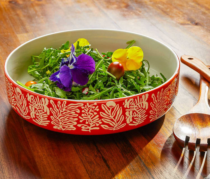 Danica Studio Large Low Serving Bowl & Servers Set Danica Studio Large Low Serving Bowl & Servers Set