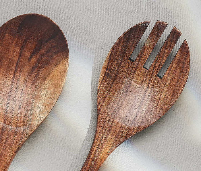 Acacia Wood Salad Serving Set - Lollygag