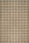 Evelyn Grid Brown Rug