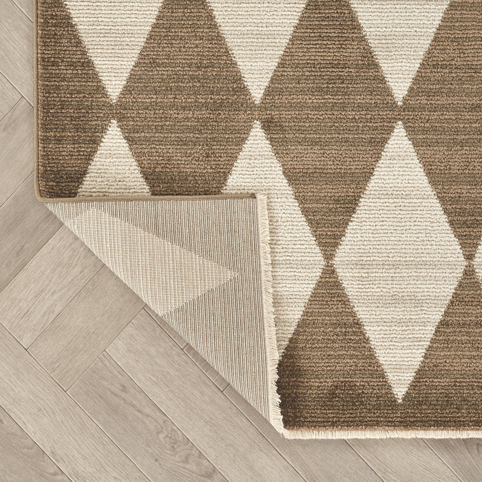 Evelyn Harlequin Diamond Brown Rug