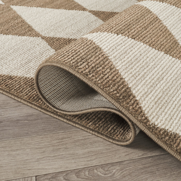Evelyn Harlequin Diamond Brown Rug