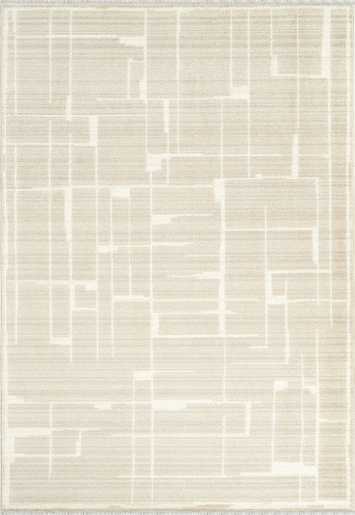 Evelyn Textured Beige Rug