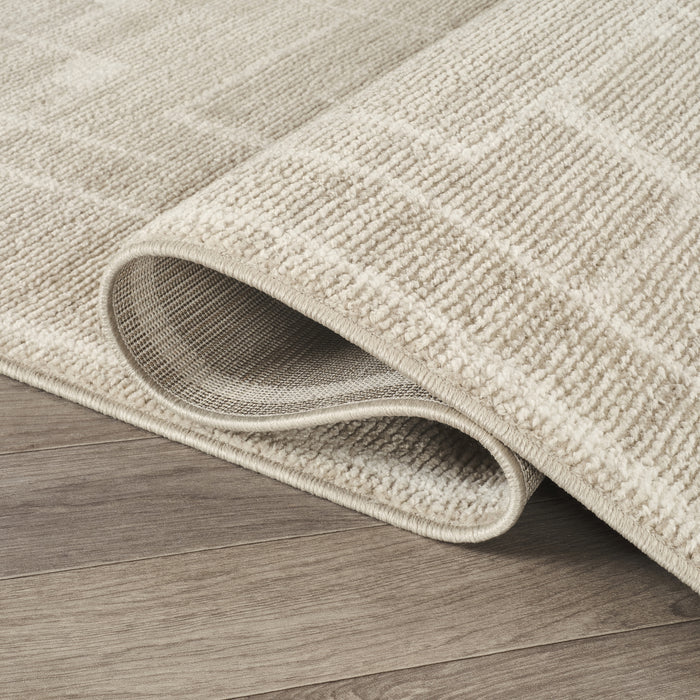 Evelyn Textured Beige Rug