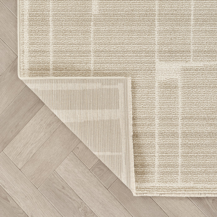 Evelyn Textured Beige Rug