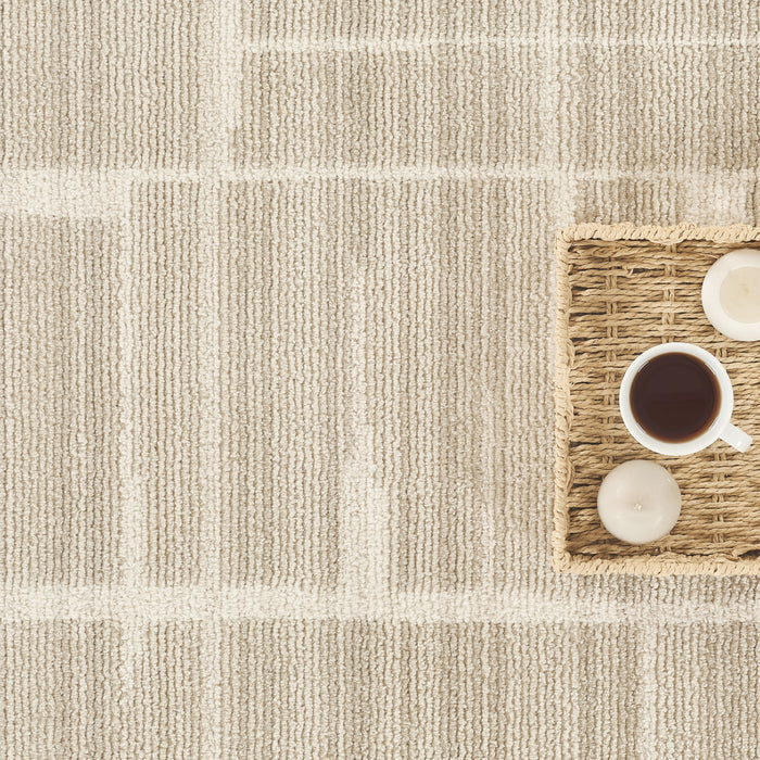 Evelyn Textured Beige Rug