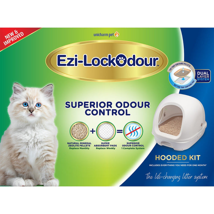 Ezi-LockOdour Dual Layer Cat Litter System Hooded Cat Litter Tray