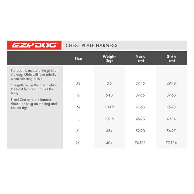 EzyDog Chestplate Dog Harness Red Extra Large