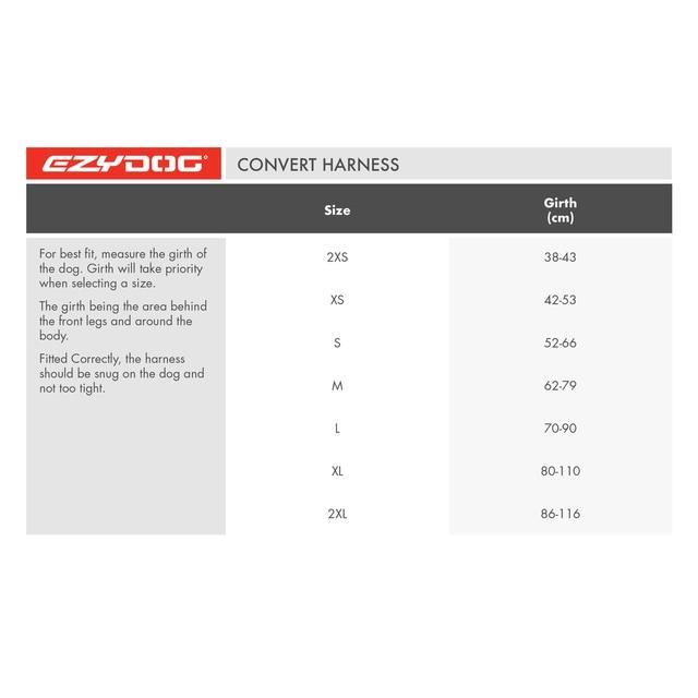 Ezydog Convert Dog Harness Charcoal Extra Large