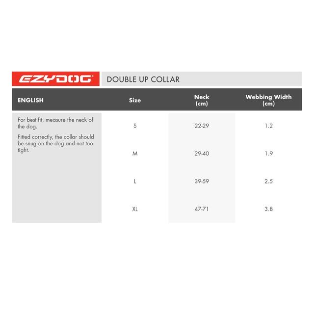 EzyDog Double Up Dog Collar Blue Medium