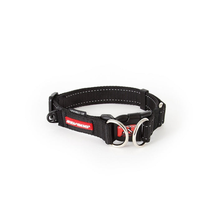 EzyDog Double Up Dog Collar Small Black-Habitat Pet Supplies