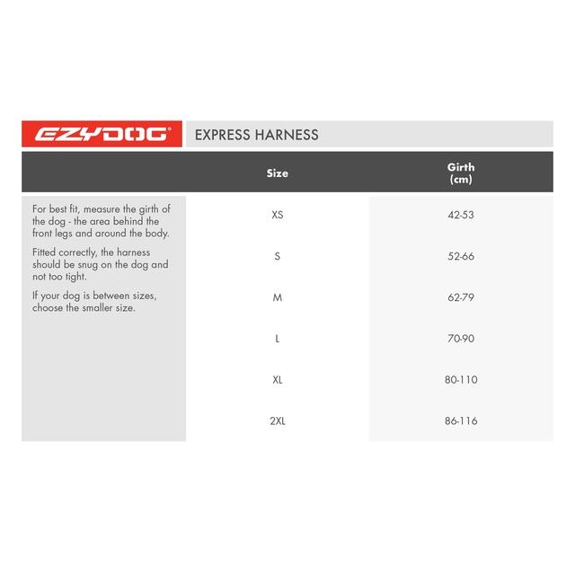 EzyDog Express Red Dog Harness Medium