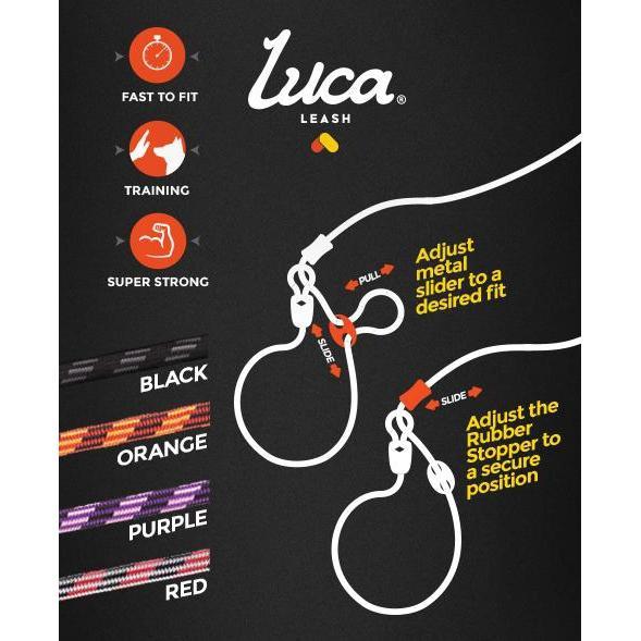 Ezydog Luca Dog Leash 6mm Lite Red