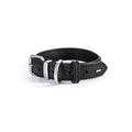 EzyDog Oxford Leather Dog Collar Black Extra Large-Habitat Pet Supplies