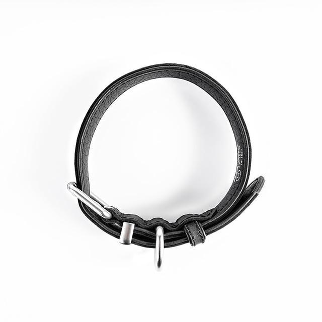 EzyDog Oxford Leather Dog Collar Black Extra Small