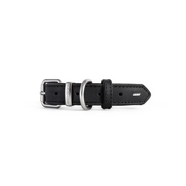 EzyDog Oxford Leather Dog Collar Black Small