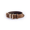 EzyDog Oxford Leather Dog Collar Brown Extra Small-Habitat Pet Supplies
