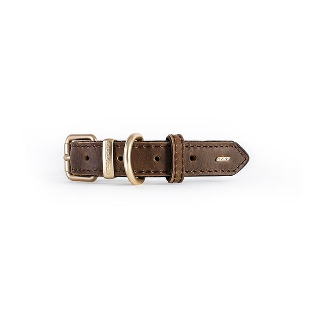 EzyDog Oxford Leather Dog Collar Brown Extra Small