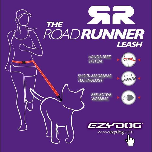 Ezydog Road Runner Dog Leash 25 Red
