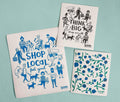 Farmer's Market Illustrated Reusable Swedish Dishcloths Drying Mats Set
