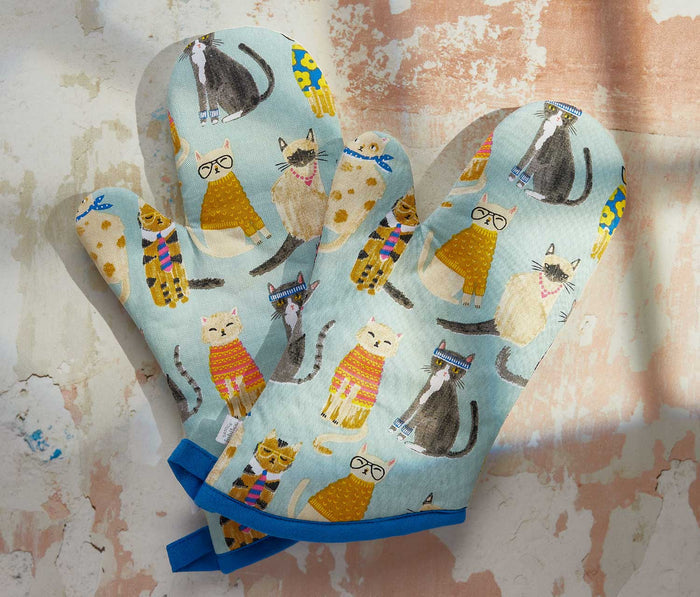 Cats feline oven mitts