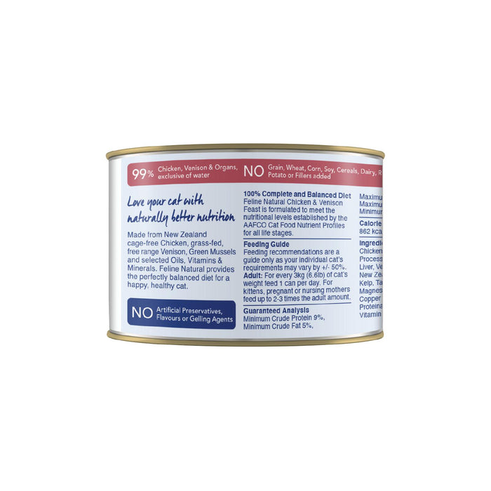Feline Natural Chicken and Venison Feast Wet Cat Food 170g x 12