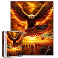Flaming Eagle of Freedom Jigsaw Puzzle