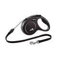 Flexi Classic Cord Retractable Dog Lead Black Medium 5m-Habitat Pet Supplies