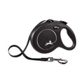 Flexi Classic Tape Retractable Dog Lead Black Large 5m-Habitat Pet Supplies
