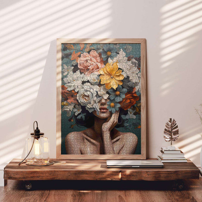 Floral Elegance Portrait Jigsaw Puzzle - Tucocoo