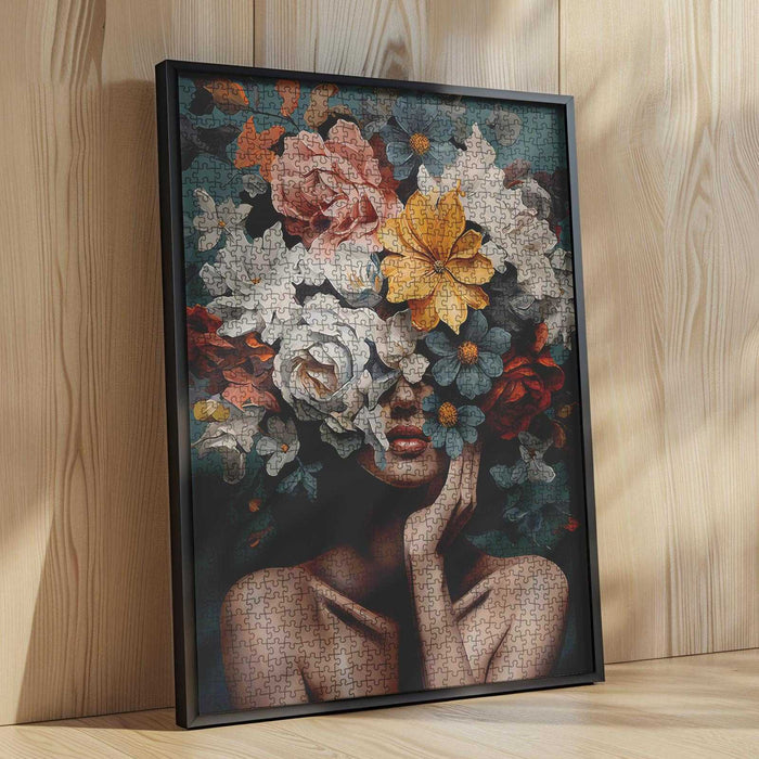 Floral Elegance Portrait Jigsaw Puzzle - Tucocoo