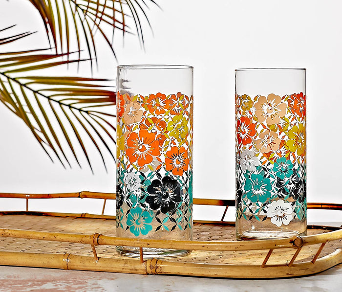 Frosted Palm Trees Cooler Highball Glasses - Lollygag.co