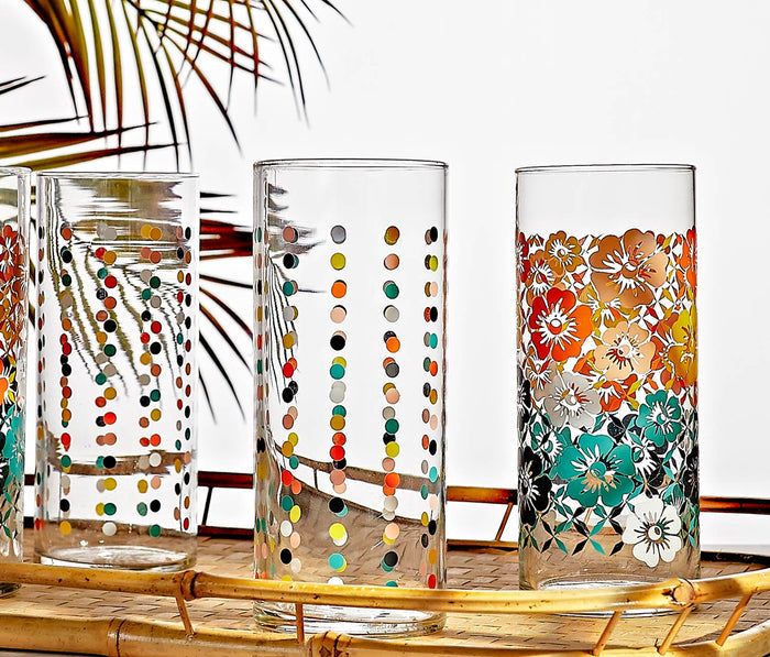 Flower Power Cooler Highball Glass Set - Lollygag.co