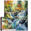 Forest Cascade Stream Jigsaw Puzzle