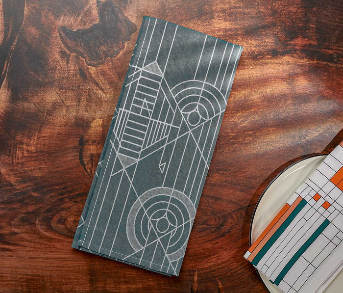 Frank lloyd Geometric patterned towel - lollygag