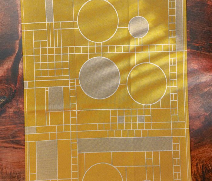 Frank Lloyd Wright Coonley yellow Jacquard Kitchen Towel - lollygag