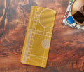 Frank Lloyd Wright Coonley ochre geometric patterned Jacquard Kitchen Towel - Lollygag