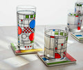 Frank Lloyd Wright Coonley Playhouse Moma glass tumbers set - lollygag