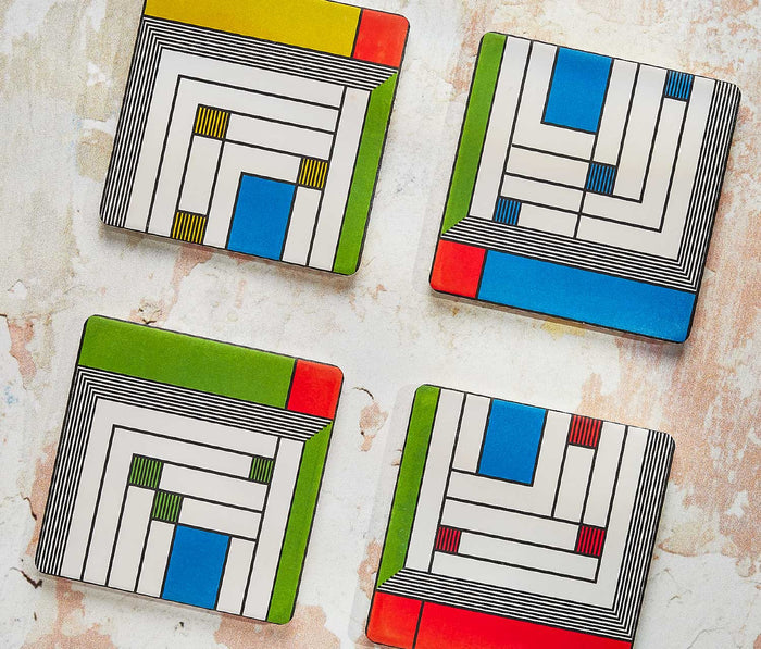Frank Lloyd Wright Harold Price Jr. Rug Stone Coasters