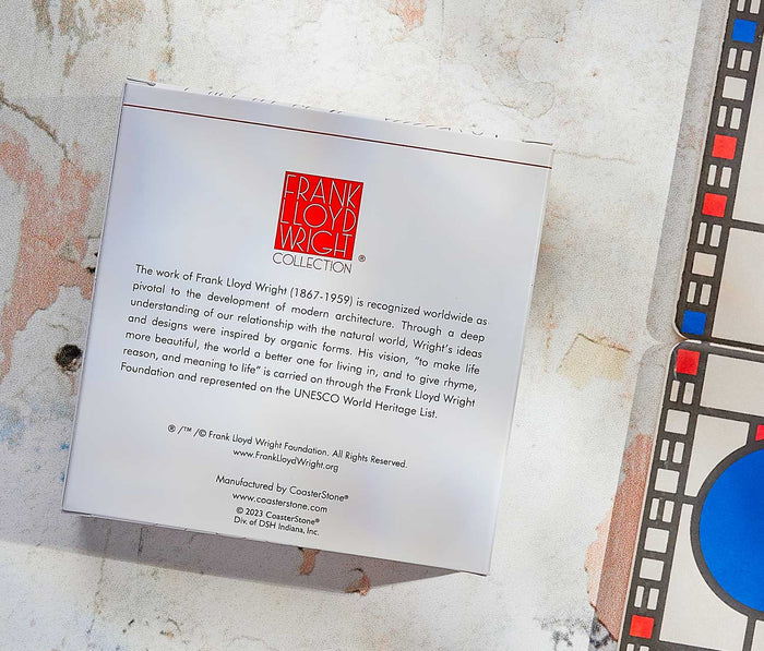 Frank Lloyd Wright Harold Price Jr. Rug Stone Coasters  - lollygag