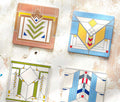 Frank Lloyd Wright Stone Chevron Coasters  - lollygag