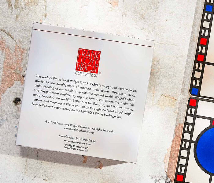 Frank Lloyd Wright Stone Coasters: Chevron - Lollygag