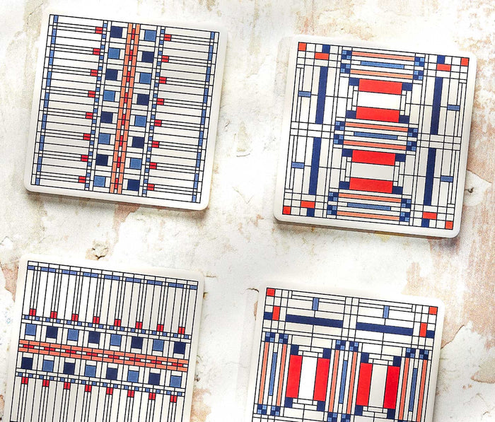 Frank Lloyd Wright Harold Oak Park Stone Coasters
