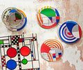 Frank Lloyd Wright Coonley Playhouse Window Stone Trivet  - lollygag