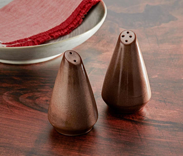 Vintage Frankoma&nbsp;Plainsman Brown Salt &amp; Pepper Shaker Set - Lollygag