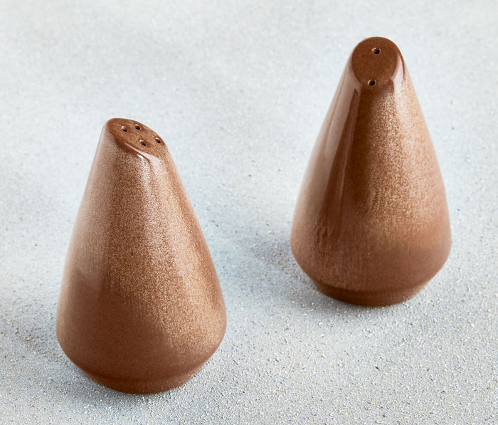 Vintage Frankoma&nbsp;Plainsman Brown Salt &amp; Pepper Shaker Set - Lollygag