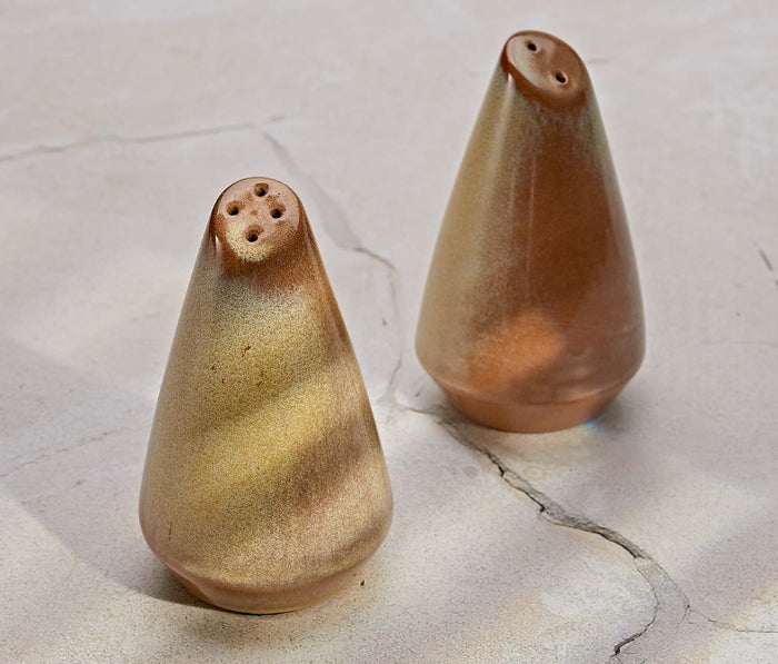 Frankoma Westwind Desert Gold Salt & Pepper Set