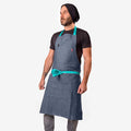 Freddy Unisex Chef Apron-Dark Denim Crosshatch
