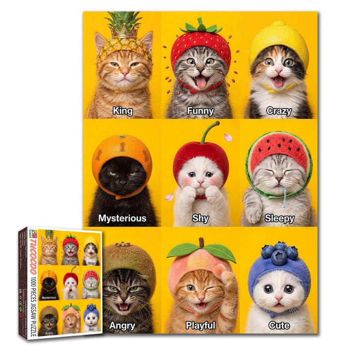 Funny Cat Personality Collection Jigsaw Puzzle